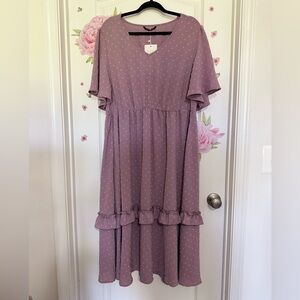Bloom Chic Light Purple Ruffled Tiered Dress